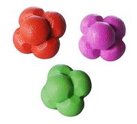 Abaodam 3pcs High-elasticity Hexagonal Reaction Fitness Agile Balls for Home Training Agility Alertness Exercise Equipment for Sports Drills and Athletic Skill Development Random Color