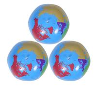 Abaodam 3pcs Inflatable Globe Beach Balls PVC for Educational Geography Games Pool Party Fun Summer Activities and Teamwork Encouraging