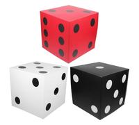 Abaodam 3Pcs Jumbo Dice Centerpieces Vegas Inspired Decorations for Graduation Prom and Card Game Parties Unique Cardboard Display Props