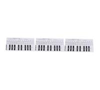 Abaodam 3pcs Key Piano Keyboard Practice Chart Portable Beginner Aid for Learning Piano Techniques and Notes Reference for Easy Understanding and