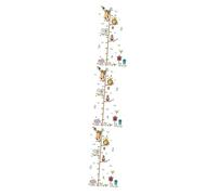 Abaodam 3pcs Kindergarten Wall Stickers Animal Wall Decal Growth Chart Decal Non-Toxic Removable Zoo Pattern Nursery Decor