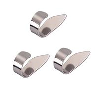 Abaodam 3pcs Lab Stainless Steel Thumb Picks for Guitar Ukulele Ultra Thin Lightweight Finger for Musicians for Collectors