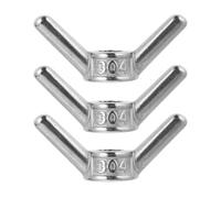Abaodam 3pcs M10 Metal Adjustable Fastening Nuts with Tool-free Installation for Furniture and Electronic Devices Decoration in Silver Style