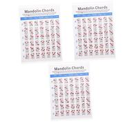 Abaodam 3pcs Mandolin Chord Chart for Beginners Mandolin Chord Diagram Practical Chart for Players