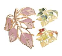 Abaodam 3pcs Metal Hair Claw Clips with Leaves Design, Comfortable and Easy to Use Hair Accessories for Women and Teen Girls, for Cleaning Your House or Doing Exercise