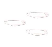 Abaodam 3pcs Metal Pickup Ring for Tl Style Electric Guitars Durable Single Coil Mounting Frame with Screws Silver Finish Replacement for Guitarists and Luthiers