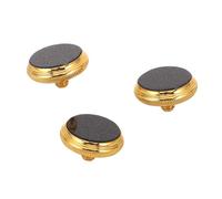 Abaodam 3pcs Metal Trumpet Valve Buttons Replacement with Blue Sandstone Inlay, Gold-plated Trumpet Finger Key Caps for Concert and Repair Accessories