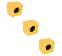 Abaodam 3pcs Microphone Logo Stand Square Yellow Protector for Reporters and Practical Design for Professional Interviews Easy to Use and Carry