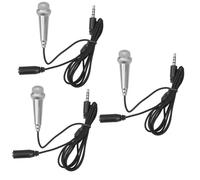 Abaodam 3pcs Mini Portable Microphone for Phone and Laptop Compact Vocal Microphone for Singing Podcasting and Recording for Outdoor Use and Video Blogging Silver Grey