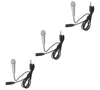 Abaodam 3pcs Mini Portable Microphone for Smartphone Voice Recording Convenient Cordless Design for Singing The Go