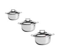 Abaodam 3pcs Mini Stockpot for Food and Play Soup Pots Silver Alloy Pretend Play Kitchen Realistic Miniature Soup Pot Models for Boys and Decorative and Educational