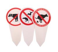 Abaodam 3pcs No Pooping Or Peeing Dog Yard Signs with Stakes - 11.4" X 5.5" Waterproof Dog Waste Management for Garden Lawn Outdoor Use