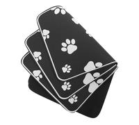 Abaodam 3pcs Non Slip Pet Food Mat with Absorbent Diatomaceous Earth Surface Quick Dry Feeding Placemat for Dogs and Cats Skid Rug for Pet Bowls