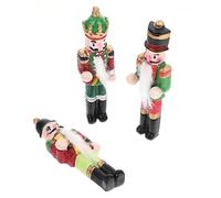 Abaodam 3pcs Nutcracker Soldier Fridge Magnet 3D Resin Refrigerator Decor Multi-Function Note Clip Compact Household Fridge Accessory Small Magnetic Ornament for Daily Use
