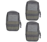 Abaodam 3pcs Nylon Zipper Pouch Utility Pouch Waist Bag for Phone Camping Hiking Outdoor Portable Phone Bag Hanging Lost Waist