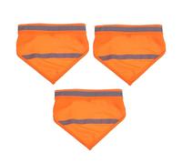 Abaodam 3pcs Pet Glow Dark Scarf for Dogs Nylon Bandanas Reflective Gear Cute Triangle Pet Neck Scarves for Walking for Small Dogs and Cats