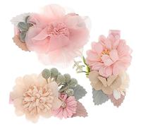 Abaodam 3pcs Pink Floral Hair Clip Flower Clips for Boys and Girls Girls Boy Hair Accessories Daisy
