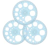 Abaodam 3pcs Plastic Protractor Set for Maths Geometry with 360 Degree Complete Circle High Precision Measuring Tool, Easy to Carry Multi-Angle Measuring Ruler for Students