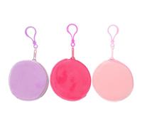Abaodam 3pcs Plush Purses with Zipper Closure Lightweight Earphone Cases for Women, for Working Outdoors and Traveling
