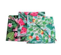 Abaodam 3pcs Polyester Pet Bandana Set Tropical Fruit and Flamingo Print, Washable Triangle Towels for Pets, Photo Shoot and Party Accessory