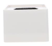 Abaodam 3pcs Portable Abs Injection Molding Square Cube Shaped Interview Mic Microphone Logo Flag Station for Podcast and Live Speaking Scenarios