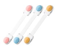 Abaodam 3pcs Practical Child Safety Drawer Locks for Home Use, Sturdy Pp Material, Convenient Anti-Pinch Design to Protect Babies, Easy to Install Baby Proofing Color Style