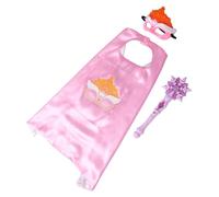 Abaodam 3pcs Princess Costume Accessories for Girls Snowflake Wand Glow Mask and Cape for Halloween Party Birthday Celebrations and Role Play