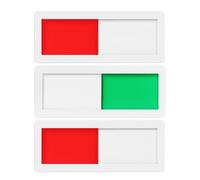Abaodam 3pcs Privacy Slider Door Sign 10x4cm White Square for Restroom Toilet Occupied Vacant Indicator Office Home Hotel Bathroom Use