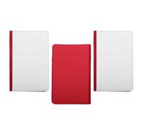 Abaodam 3pcs Pu Leather Passport Holder Travel Wallet Set, Multifunctional Document Organizer for Men and Women, Red Travel Accessories with Card Storage