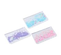 Abaodam 3pcs PVC Binder Zipper Pouches for Loose-Leaf Books with Extra Thick Material and Stable Joints, Suitable for Documents and Crayons Storage in Daily Work and Life