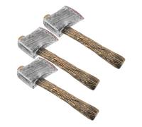 Abaodam 3pcs Realistic Blood-stained Halloween Axes Spooky Lumberjack Props for Costume Party Haunted House Decorations Reusable and Easy to Setup