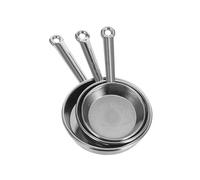 Abaodam 3PCS Realistic Metal Mini Cooking Utensils for Pretend Play Lightweight and Essential Dollhouse Accessories for Creative Learning