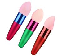 Abaodam 3pcs Red Makeup Sponge Puff Brush for Wet or Dry Use, Foundation Egg Puff for Laying down Foundation, Suitable for Professionals and DIY Users Random Color