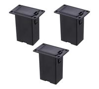 Abaodam 3pcs Replacement Battery Holder Box for Guitar and Bass Pickup, Small Size Plastic and Metal Battery Storage Case without Terminal Or Screws, Suitable for Home and Ktv Use