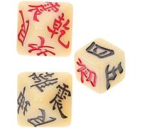 Abaodam 3pcs Resin Yi Jing Divination Dice Set Multi-sided 8-sided Fortune Telling Game Props for Chinese I Ching Divination and Tabletop Rpg Accessories