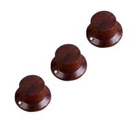 Abaodam 3pcs Rosewood Guitar Knobs for Electric Guitar Bass Wood Control Knob White Dots Effect Pedal Control for Instrument Accessories