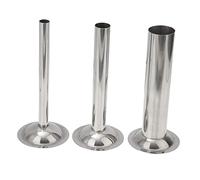Abaodam 3pcs Sausage Stuffer Tubes Set Size 8 Stainless Steel Silver Safe Easy to Wash Suitable for Pork, Venison, and Meat Filling Bags