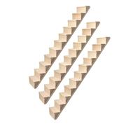 Abaodam 3Pcs Scale Dollhouse Furniture Wooden Staircase Model Without Handrail for DIY Decor Precision Craftsmanship for Miniature Scenes and Accessories