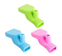 Abaodam 3pcs Silicone Faucet Extender for Kids Universal Sink Handle Extension Easy to Use Safe Material Suitable for Toddlers and Children Green Blue Pink