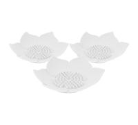 Abaodam 3pcs Silicone Soap Dishes Lotus Flower Shaped Soap Holder with Drainage Tray for Bathroom and Kitchen Sink Versatile Placement Stylish and Minimalist Design