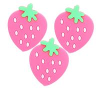 Abaodam 3Pcs Silicone Tennis Racket Dampener Shock Absorber Cute Strawberry Design Vibration Reduction Lightweight and Portable for Tennis Players and Enthusiasts