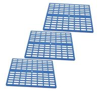 Abaodam 3pcs Small Animal Cage Mat Blue Plastic Rabbit Floor Pads Soft Resting Foot Pads for Bunny Guinea Pig Chinchilla Cat Dog Protecting Delicate Paws Easy Clean