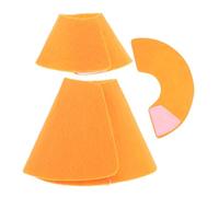 Abaodam 3pcs Small Animal Cone Collar Set Anti-lick Recovery Neck Circles for Hamsters Squirrels and Guinea Pigs, Soft Orange Protective for Post-surgery Care, Available in Small, Medium, Large