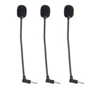 Abaodam 3pcs Small Stereo Microphone Set with 4 Pole Pin and 2 Mono Channels, Plastic Sponge and Metal Material, for Interpreter Use in Office and Home