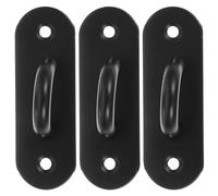 Abaodam 3pcs Stainless Steel Wall-Mounted Exercise Anchors for Resistance Bands, Heavy Duty Large Opening Hooks, Yoga Strap Hangers Without Screws, Suitable for Home Gym Training