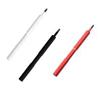 Abaodam 3pcs Stretchable Lipstick Applicators Lip Brush Set with Aluminium and Pbt Fiber Compact and Portable for Carrying around Or Storing in Your Cosmetic Bag