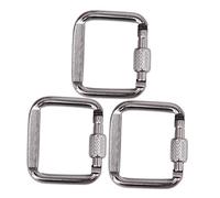 Abaodam 3Pcs Sturdy Carabiner Clips Durable Hiking Clasp for Camping Outdoor Activities and Gear Attachment Lightweight Key Ring Hooks for Bags and Water Bottles