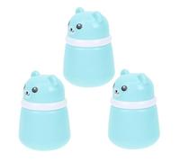 Abaodam 3pcs Talcum Powder Puff Box Portable Body Powder Puff and Container Cute Bear Shaped Box for Boy Girl Convenient Travel Talcum Holder Cases Dusting Container