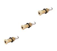 Abaodam 3pcs Threaded Cylinder Bass Guitar Endpin Jack for Guitar Stereo Jack Sockets Gold Sockets for Live Performances and Studio Recordings