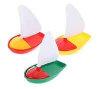 Abaodam 3pcs Toy Boats for Water Play Plastic Toy for Toddler Bathtub Sailing Boats for Kids Floating Boat Toy Mini Plastic Sailing Boat Toys for Beach
